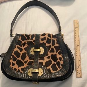 Rafe NY Giraffe Print Shoulder Bag